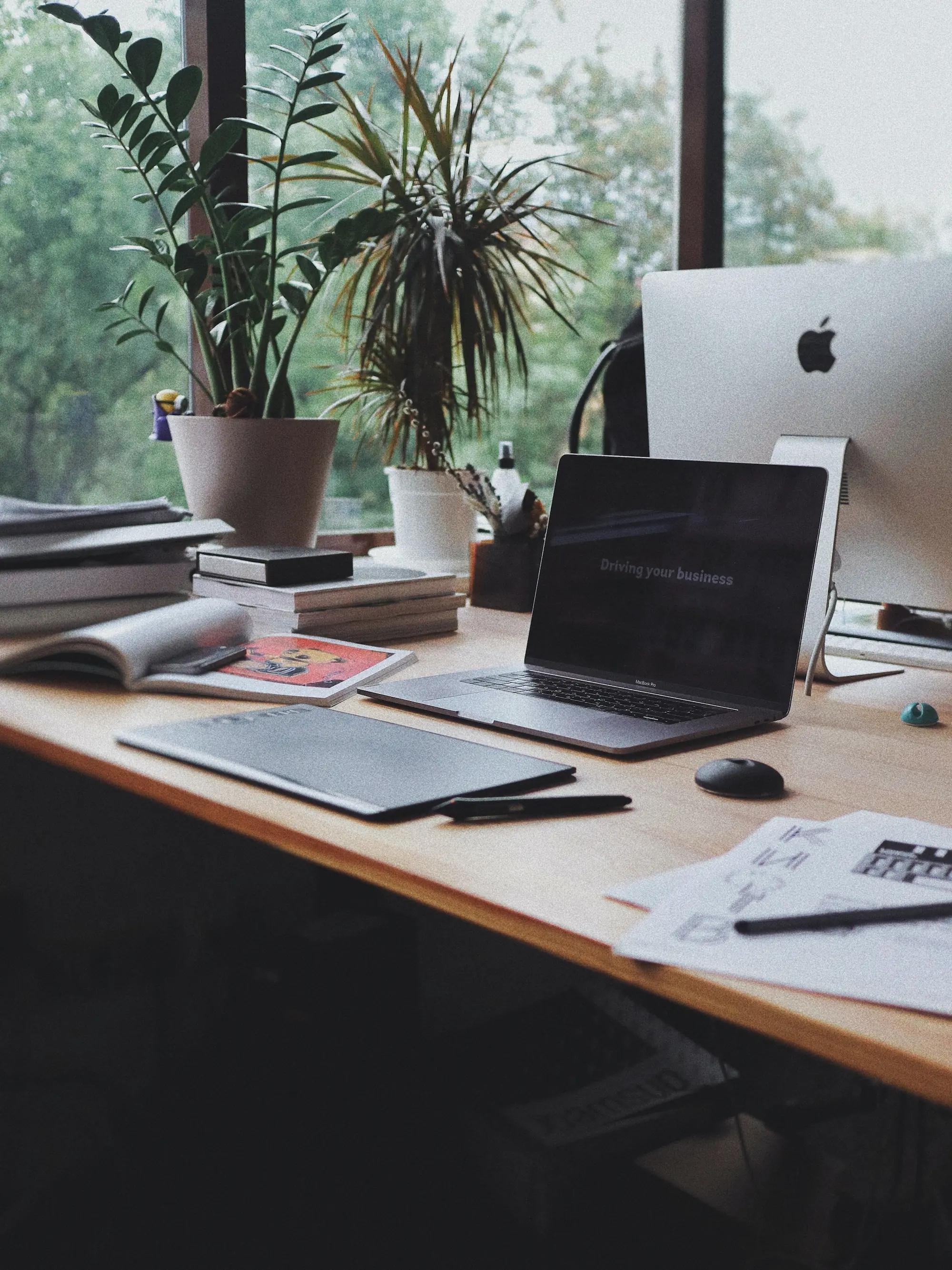 Desk With Plants