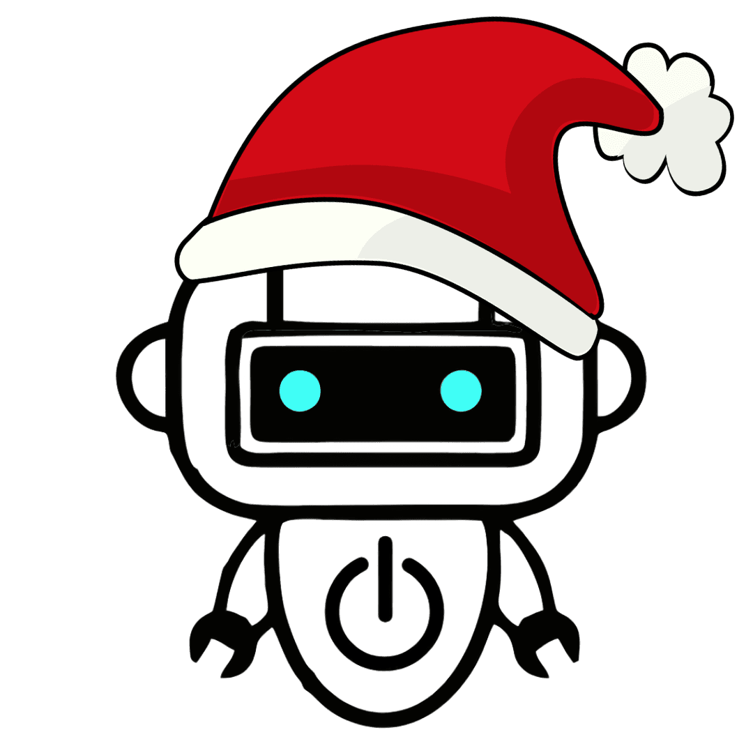 Trusty Bot with Christmas Hat
